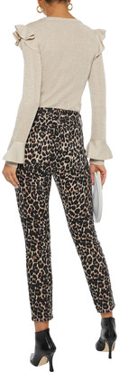 Alice + Olivia Good Cropped Leopard-print High-rise Skinny Jeans