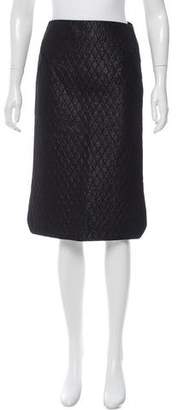 Roland Mouret Quilted-Paneled Midi Skirt