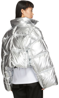 Off-White Silver Down 3D Cropped Puffer