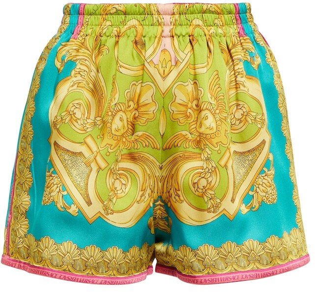 Versace Barocco Goddess reversible shorts - ShopStyle