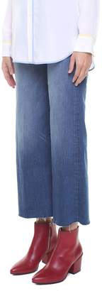 Mother Swooner Crop Fray High-rise Jeans