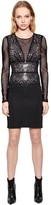 Thumbnail for your product : Just Cavalli Viscose Jersey & Mesh Dress W/ Crystals
