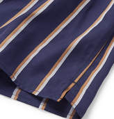 Thumbnail for your product : Dunhill Camp-Collar Striped Lyocell And Cotton-Blend Shirt