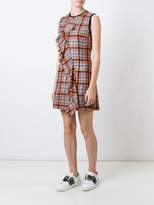 Thumbnail for your product : MSGM checked ruffled front dress
