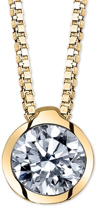 Macy's Diamond Bezel 18" Pendant Necklace (1/4 ct. t.w.)