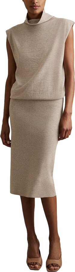 Reiss Hester Sleeveless Wool & Cashmere-Blend Dress