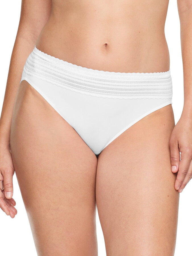 Warners Blissful Benefits Dig Free Microfiber Lace Hicut 3-Pack