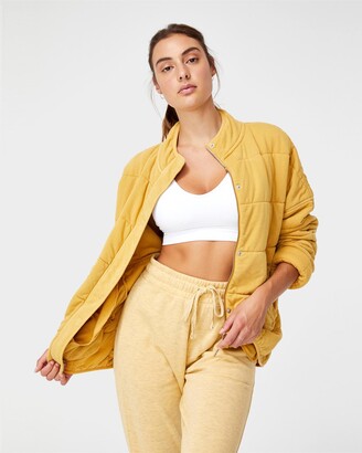 quilted zip through jacket cotton on