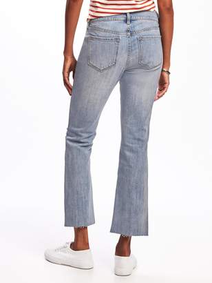 Old Navy Distressed Flare Ankle Mid-Rise Jeans for Women