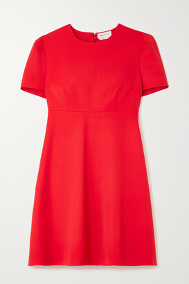 Alexander McQueen Wool Mini Dress - Red