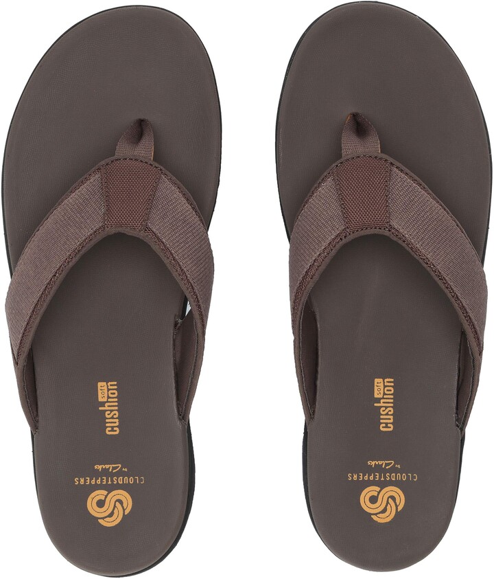 Clarks Men's Step Beat Dune Flip-Flop brown textile 070 M US - ShopStyle  Sandals