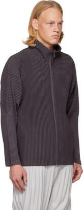 Homme Plissé Issey Miyake Purple Zip Sweater