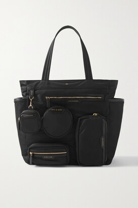 Anya Hindmarch + Net Sustain Working From Home Leather-trimmed Recyeled Shell Tote - Black