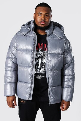 high shine puffer jacket men