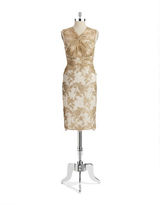 Thumbnail for your product : Badgley Mischka Gold Lace Dress