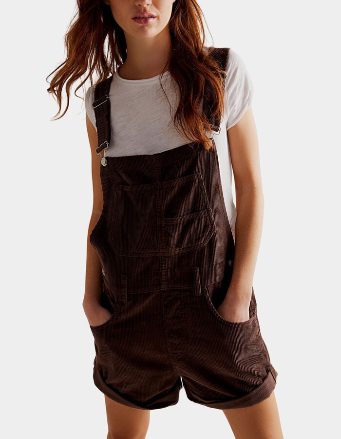 Free People Ziggy Cord Womens Shortalls