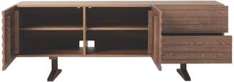 Enzo Walnut-stained sideboard with 2 doors and 2 drawers