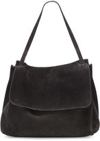 Thumbnail for your product : The Row Top-Handle 14 Suede Satchel Bag, Black