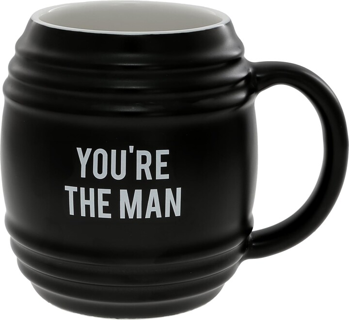 Pavilion Gift Company- You're the Man - 18.5 oz Ceramic Barrel Mug Dad Dada Father Father's Day Boyfriend Husband Appreciation Love Coffee Tea Mug Drinkware