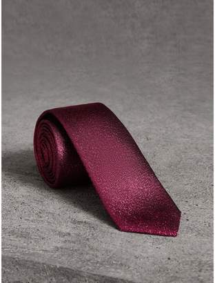 Burberry Slim Cut Metallic Silk Blend Tie