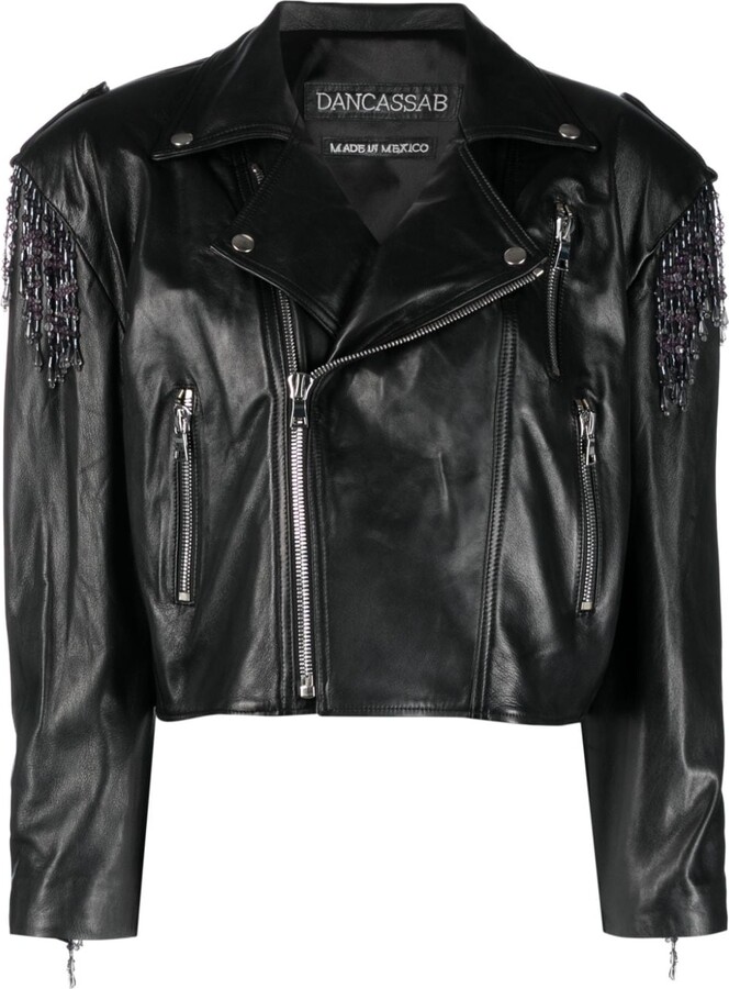 CLISTA Cropped Leather Jacket