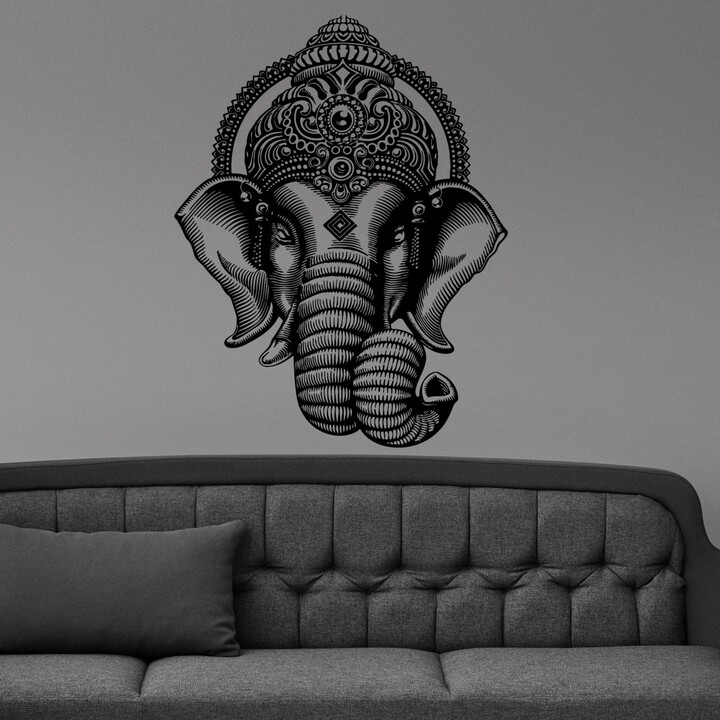 Etsy Ganesha Elephant Mandala Ornament Design Wall Sticker Vinyl Mural Decal Home House Apartment Art Decor Free Shipping L137