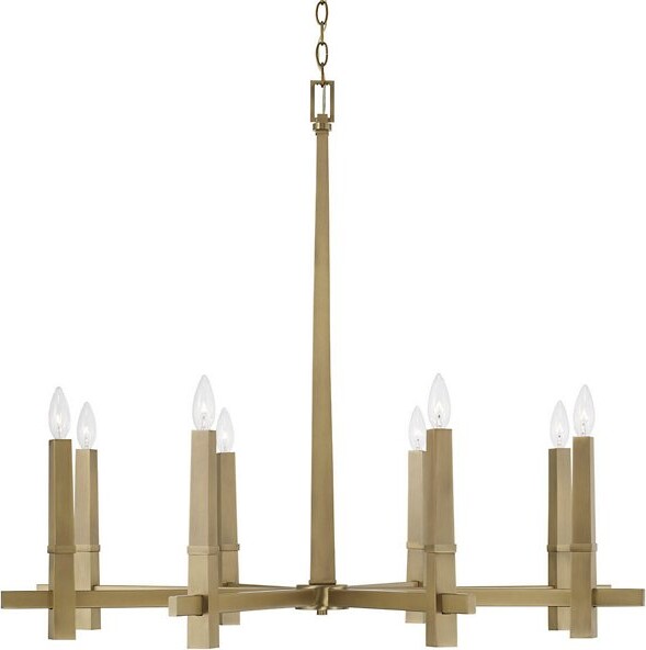 Capital Lighting Blake Chandelier in Brass, Size: 8 light