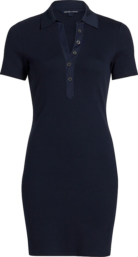 Veronica Beard Women's Bailey Henley Minidress - Navy - Size Medium