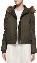 Thumbnail for your product : Vince Fur-Trim Hooded Anorak