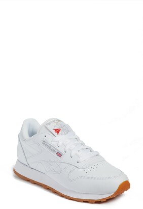 reebok white leather trainers