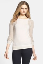 Thumbnail for your product : Halogen Open Stitch Crewneck Sweater
