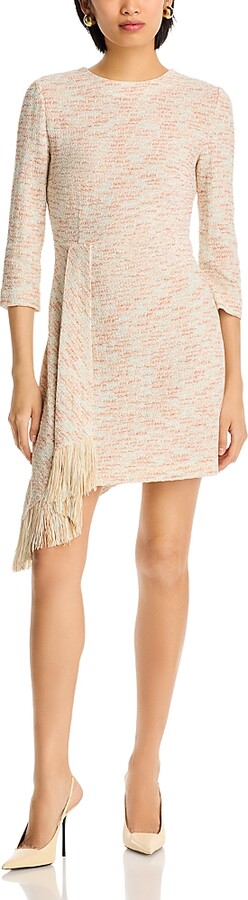 Misook Faux Wrap Tweed Knit Dress