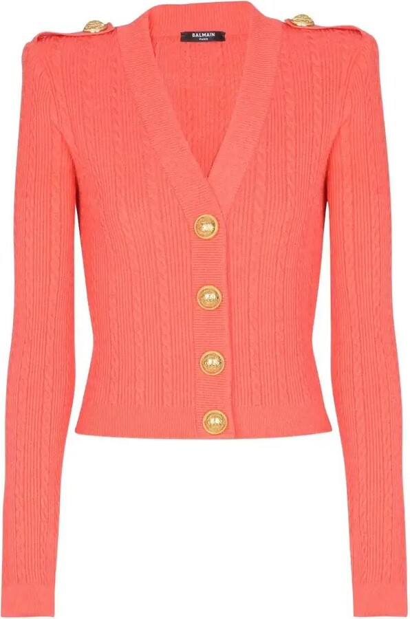Balmain Cable-Knit Cardigan