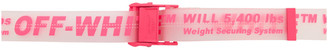 Off-White Transparent and Pink Industrial Belt