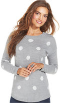 Thumbnail for your product : Amy Byer Polka Dot Button-Back Sweater