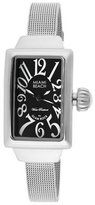 Thumbnail for your product : Glam Rock Women's Miami Beach Art Deco Black Dial Stainless Steel Mesh