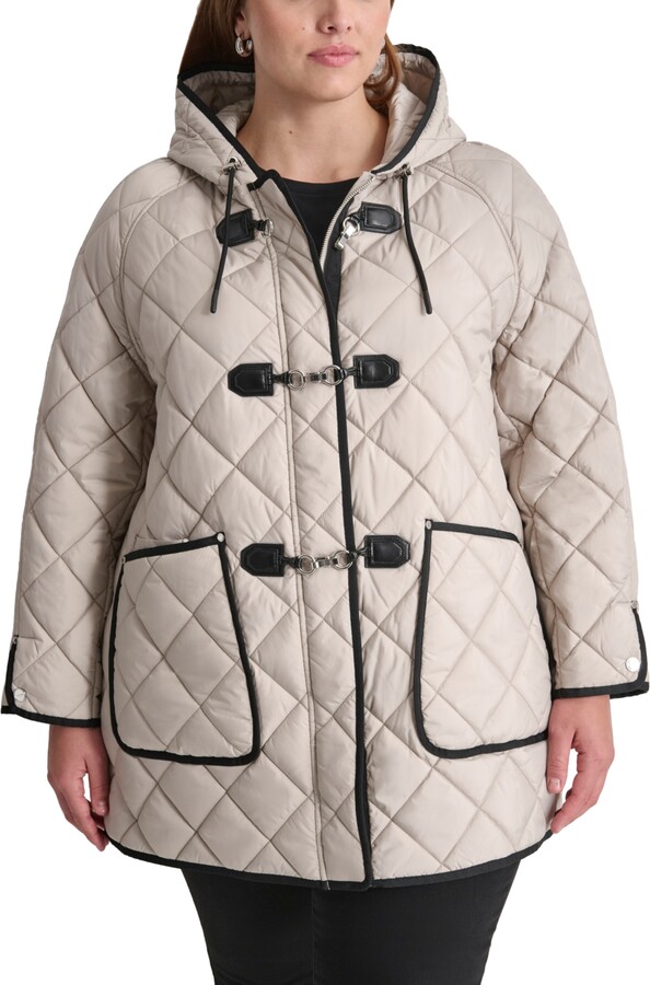 Dkny Jacket Dkny Hooded Soft Shell Coat In Black Jacket Costco