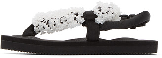 Cecilie Bahnsen Black & White Suicoke Edition Floral Sandal
