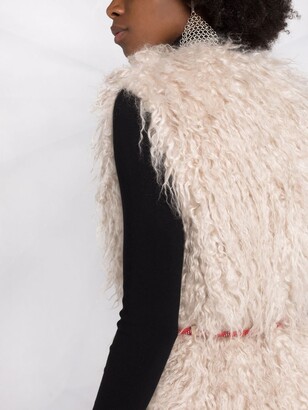 DSQUARED2 Belted Mohair-Blend Gilet