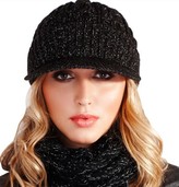 Thumbnail for your product : Dannii Matthews Quality Ladies Girls Fashion Acrylic/Metallic Cable Knit Hat with Peak Winter Warm Cosy