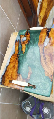Orren Ellis Wood Tray
