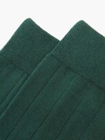 Thumbnail for your product : Pantherella Burford Ribbed-knit Socks - Green