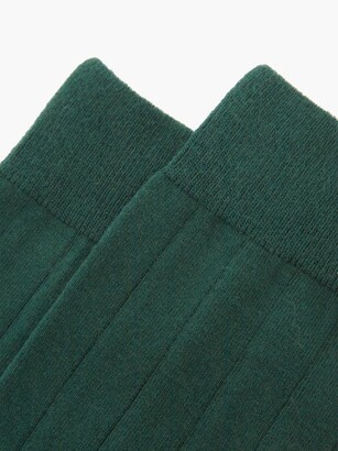 Pantherella Burford Ribbed-knit Socks - Green