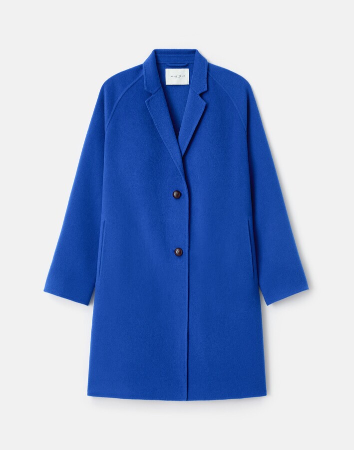 Lafayette 148 New York Petite Wool Cashmere Double Face Two Button Car Coat