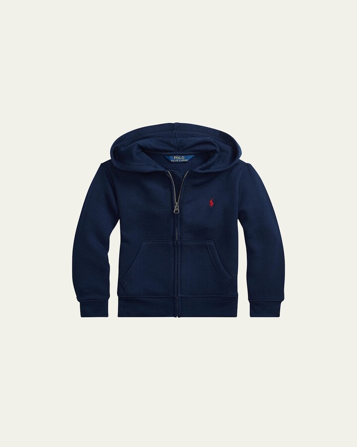 Ralph Lauren Kids Boy's Knitted Fleece Hoodie, Size 2-7