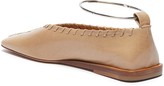 Thumbnail for your product : Jil Sander Metal ankle ring stitching detail ballerina flats