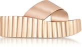 Thumbnail for your product : Tory Burch Bellini Blush Satin Scallop Wedge Slide Sandals