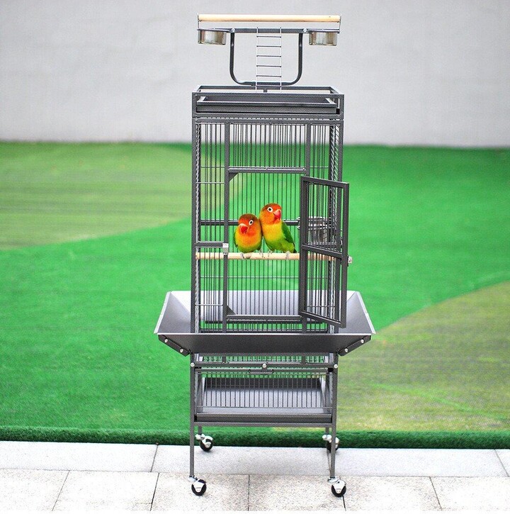 Living and Home Large Wheeled Bird Parrot Cage with Playtop ShopStyle
