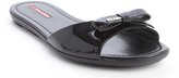 Thumbnail for your product : Prada black patent leather bow detail sandals