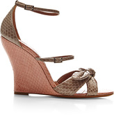 Thumbnail for your product : Tabitha Simmons Clara Snakeskin Wedge Sandals